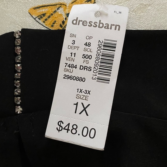 NWT Dressbarn Black Rhinestone top - Picture 13 of 13
